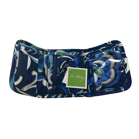 NWT Vera Bradley Mosaic Mediterranean Blue Mixed Print Cloth Pocket Wallet - Picture 5 of 6